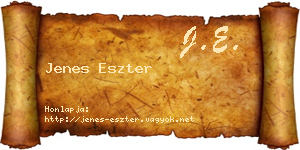 Jenes Eszter névjegykártya