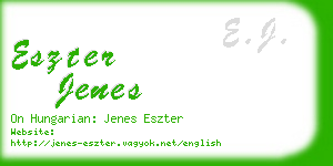eszter jenes business card